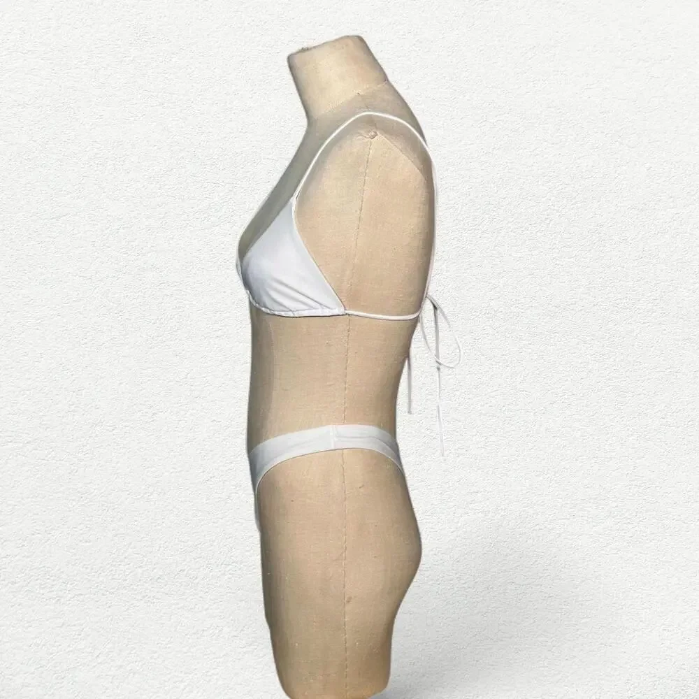 Swim by Di Flemish Knot Bikini Top & Bottoms in White & Gold